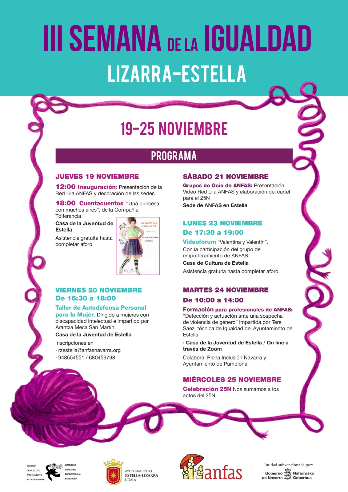 Defensa Personal en la III Semana de la Igualdad de Estella. 19 al 25 de noviembre.